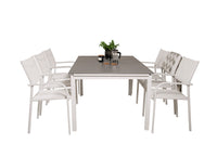 Eetgroep Levels met de stoelen Santorini 
