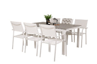 Eetgroep Levels met de stoelen Santorini 