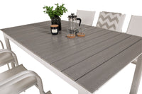 Eetgroep Levels met de stoelen Santorini 