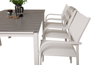 Eetgroep Levels met de stoelen Santorini 