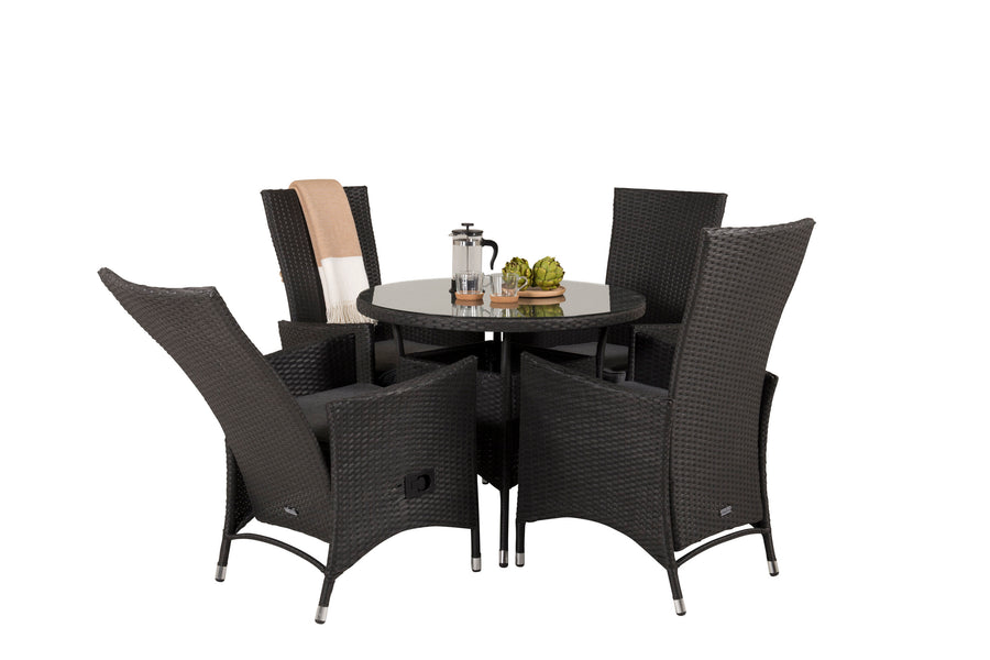 Eetgroep Volta met de stoelen Padova 