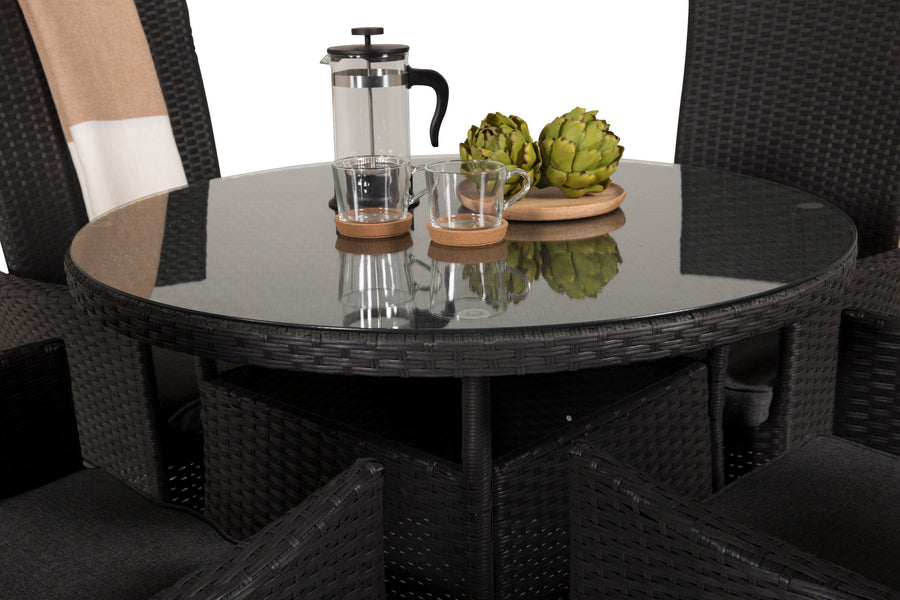 Eetgroep Volta met de stoelen Padova 
