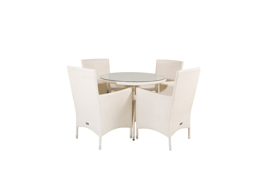 Eetgroep Volta met de stoelen Malin 