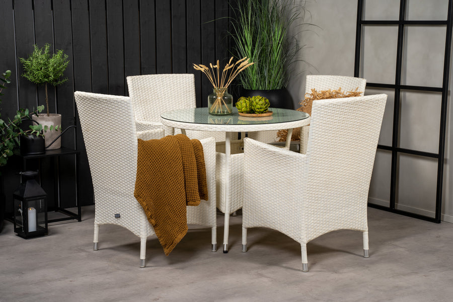 Eetgroep Volta met de stoelen Malin 
