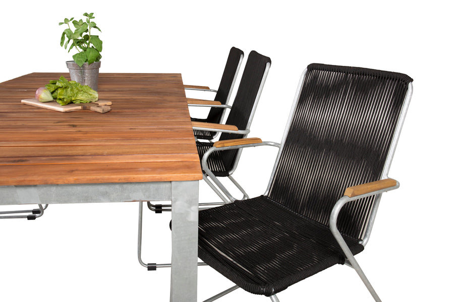 Eetgroep Zenia met de stoelen Bois 