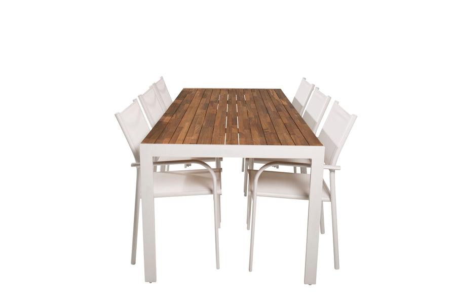 Eetgroep Bois met de stoelen Santorini 