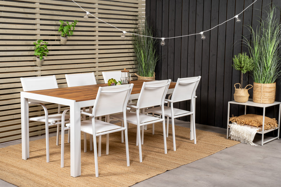 Eetgroep Bois met de stoelen Santorini 