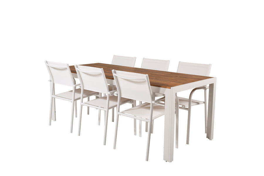 Eetgroep Bois met de stoelen Santorini 