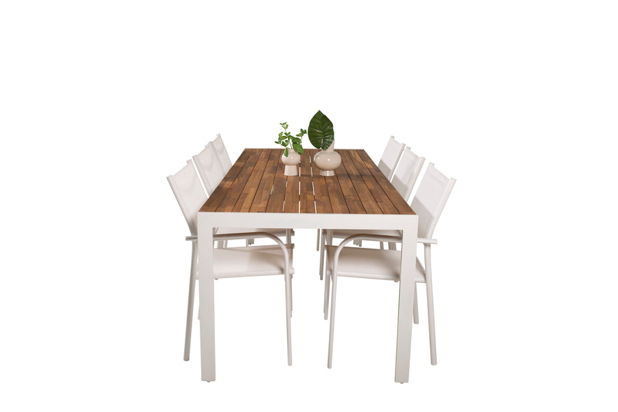 Eetgroep Bois met de stoelen Santorini 