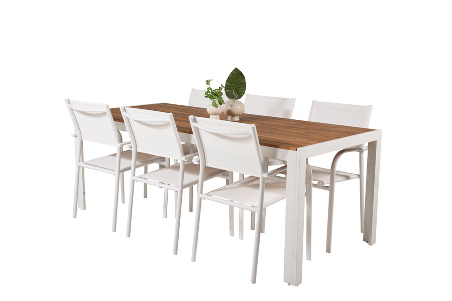 Eetgroep Bois met de stoelen Santorini 