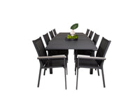 De eettafel Marbella met de stoelen Parma 