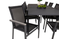 De eettafel Marbella met de stoelen Parma 