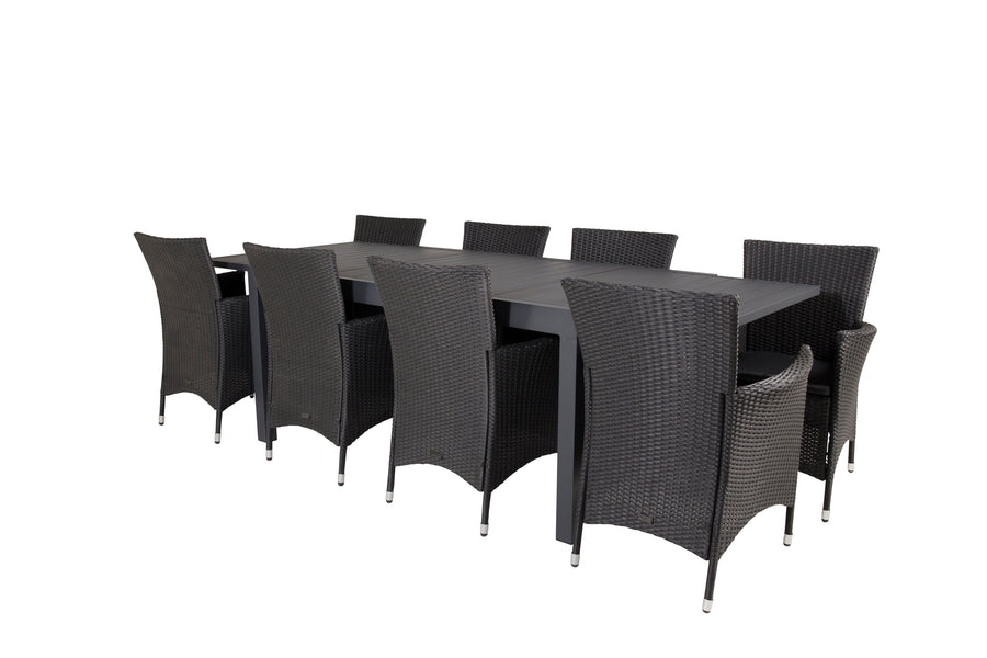 Eetgroep Marbella met de stoelen Knick 
