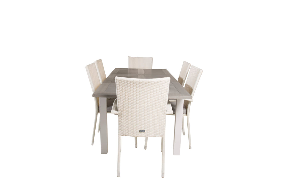 Eetgroep Albany met de stoelen Anna 
