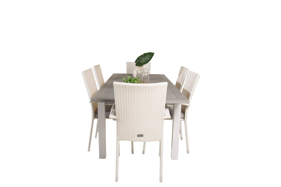 Eetgroep Albany met de stoelen Anna 