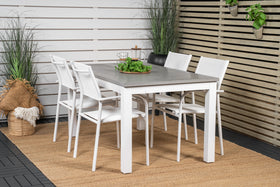 Eetgroep Albany met de stoelen Santorini 