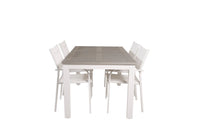 Eetgroep Albany met de stoelen Santorini 