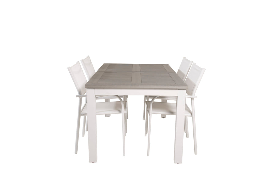 Eetgroep Albany met de stoelen Santorini 