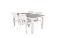 Eetgroep Albany met de stoelen Santorini 