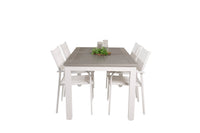 Eetgroep Albany met de stoelen Santorini 