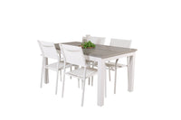 Eetgroep Albany met de stoelen Santorini 