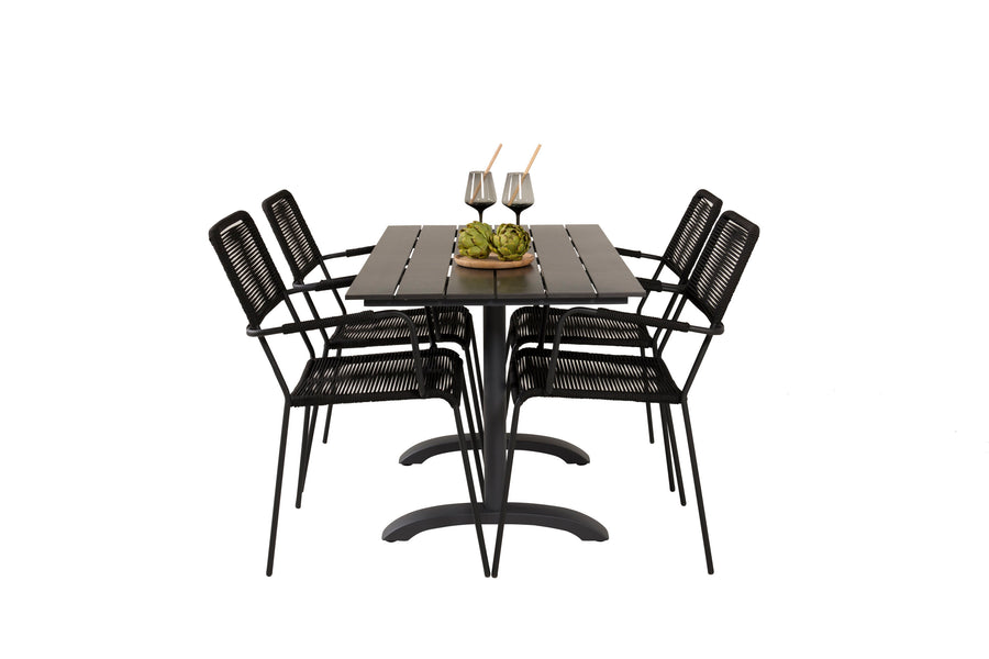 Eetgroep Denver met de stoelen Lindos 