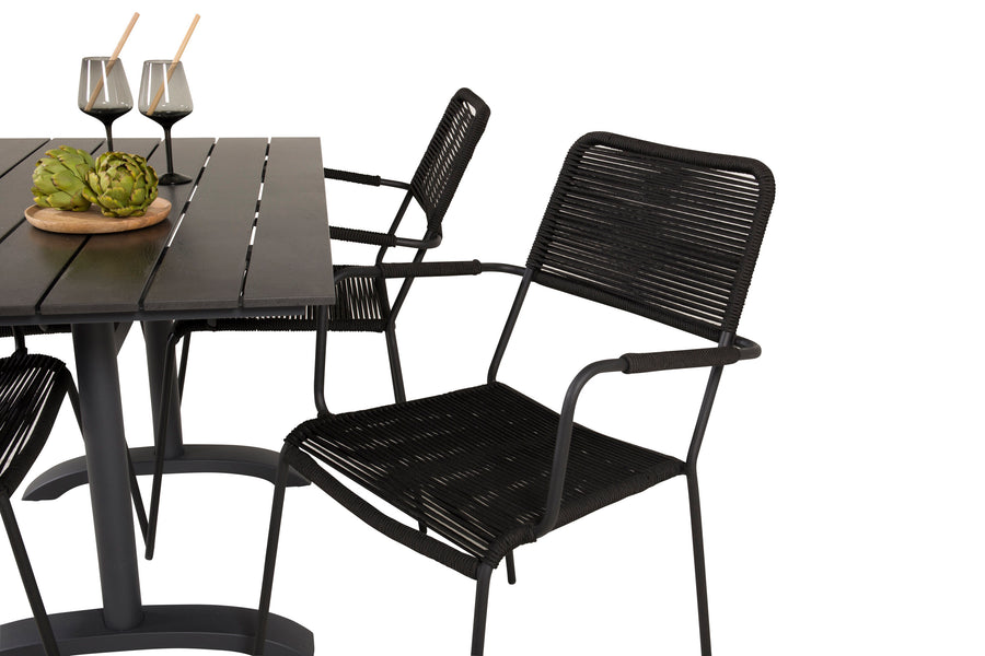 Eetgroep Denver met de stoelen Lindos 