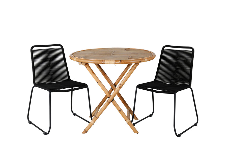 Eetgroep Cane met de stoelen Lindos 