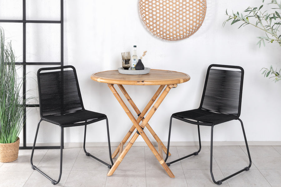 Eetgroep Cane met de stoelen Lindos 