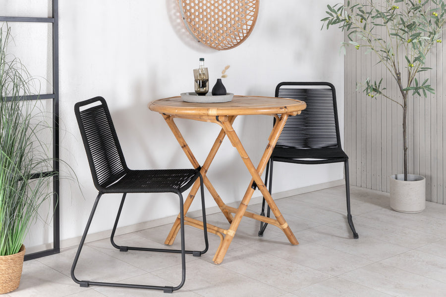 Eetgroep Cane met de stoelen Lindos 