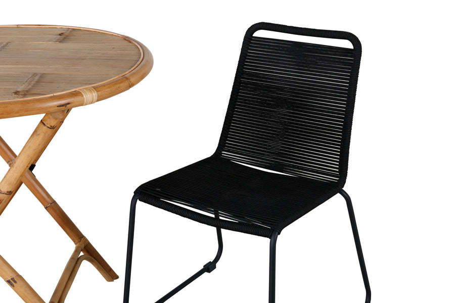 Eetgroep Cane met de stoelen Lindos 