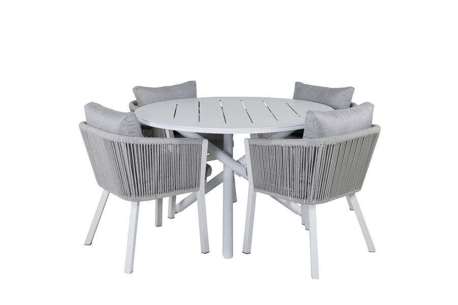 Eetgroep Alma met de stoelen Virya 
