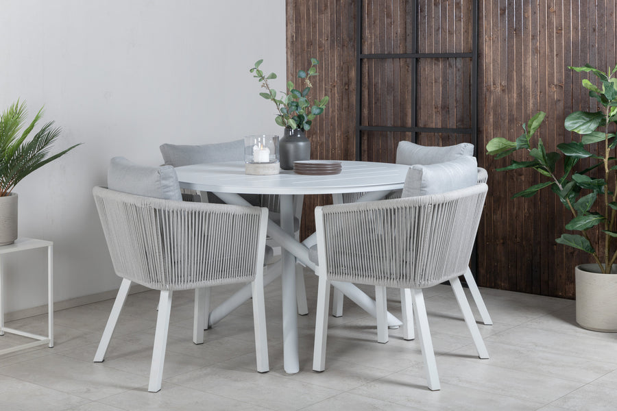 Eetgroep Alma met de stoelen Virya 