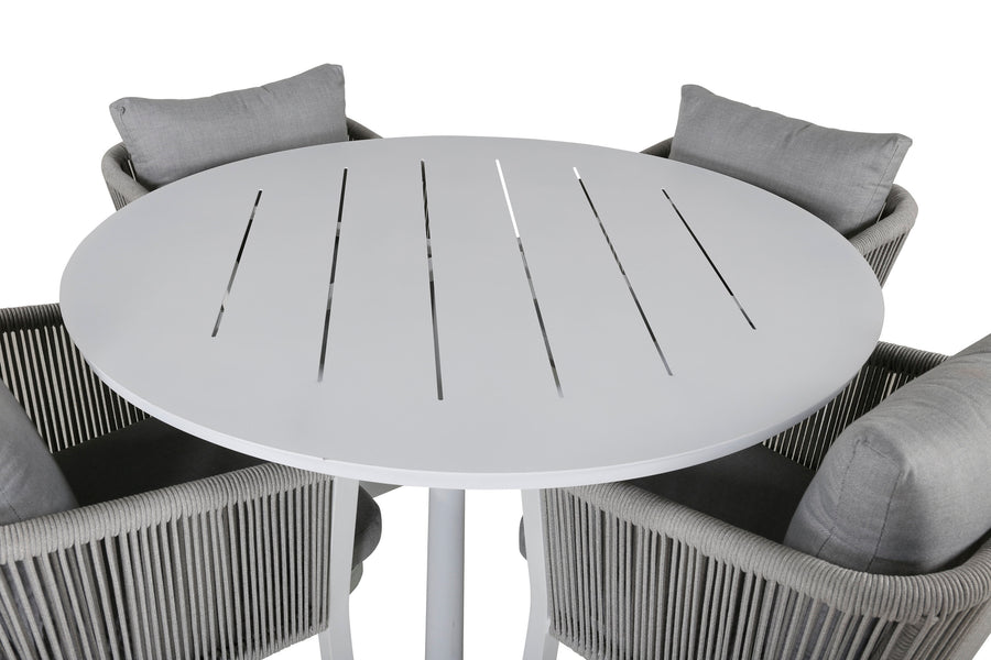 Eetgroep Alma met de stoelen Virya 