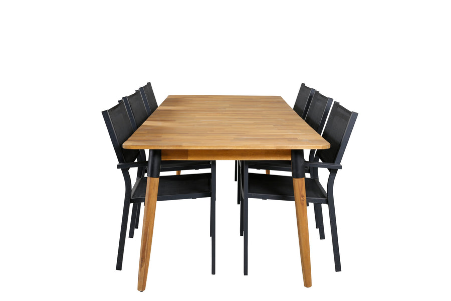 Eetgroep Julian met de stoelen Copacabana 