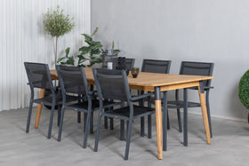 Eetgroep Julian met de stoelen Copacabana 