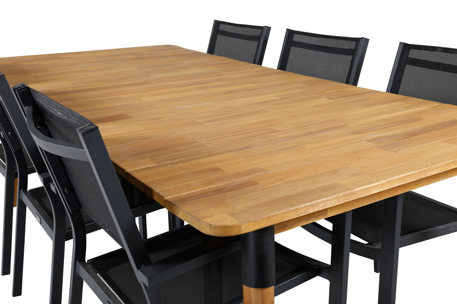 Eetgroep Julian met de stoelen Copacabana 