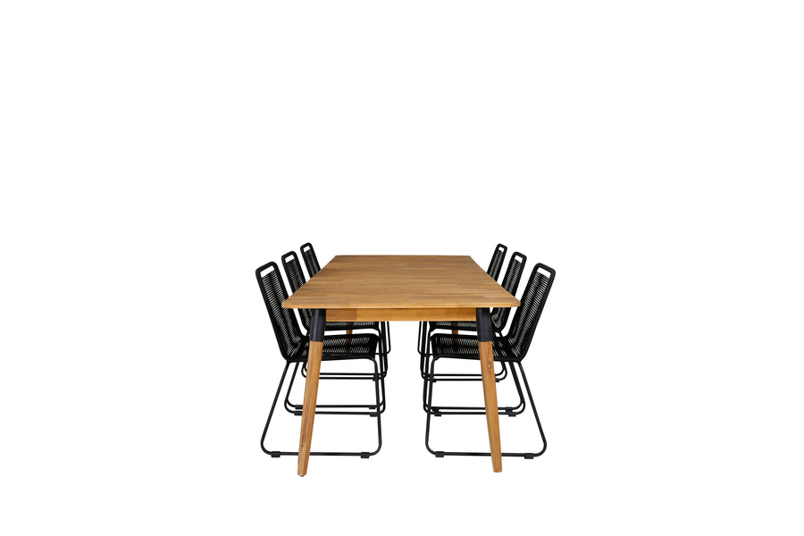 Eetgroep Julian met de stoelen Lindos 