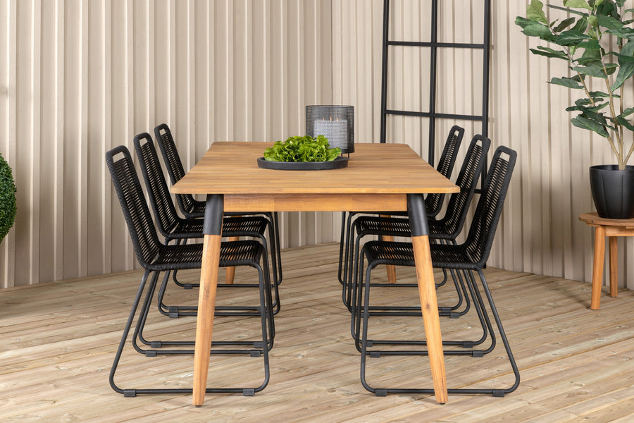 Eetgroep Julian met de stoelen Lindos 
