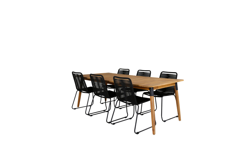 Eetgroep Julian met de stoelen Lindos 
