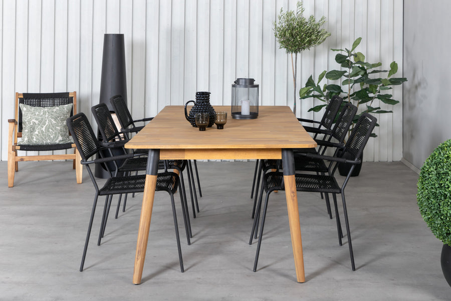 Eetgroep Julian met de stoelen Lindos 