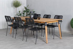 Eetgroep Julian met de stoelen Lindos 