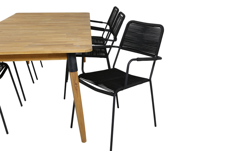 Eetgroep Julian met de stoelen Lindos 