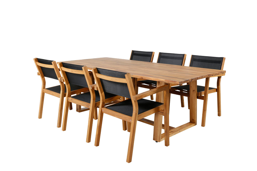 Eetgroep Plankton met de stoelen Venice 