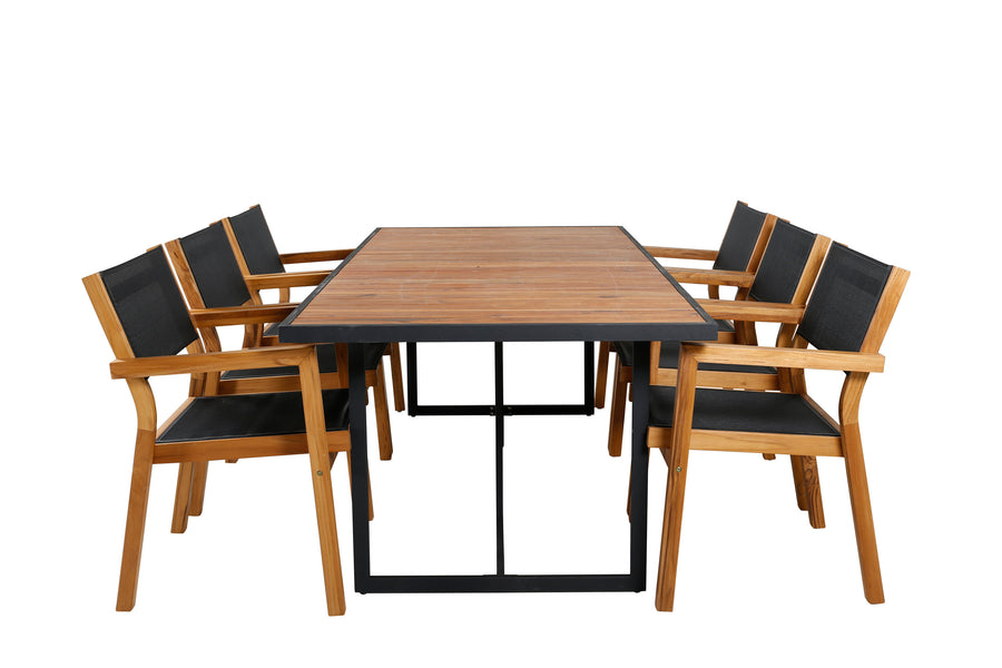 Eetgroep Khung met de stoelen Venice 