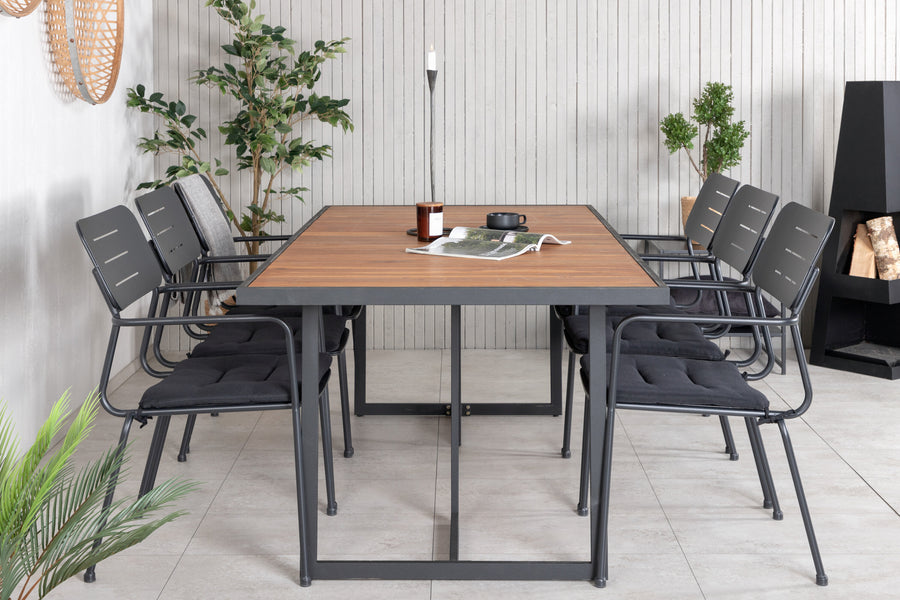 Eetgroep Khung met stoelen Nicke 