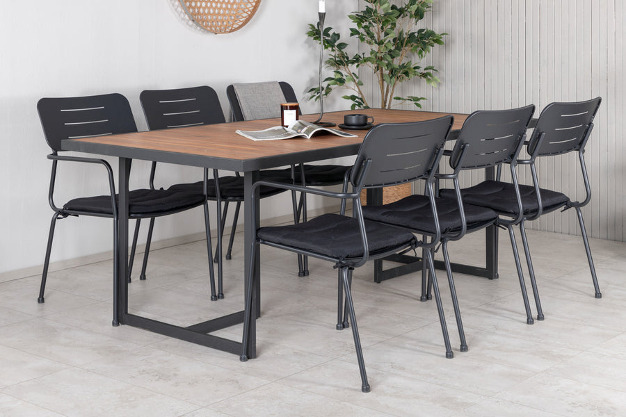 Eetgroep Khung met stoelen Nicke 