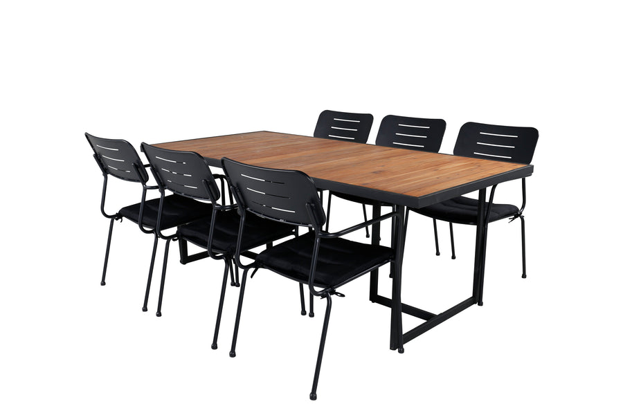 Eetgroep Khung met stoelen Nicke 