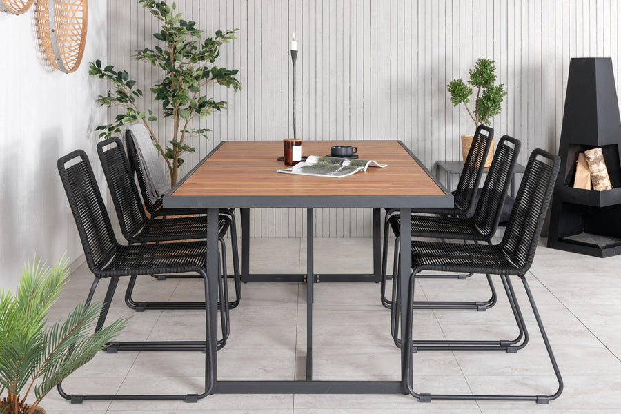 Eetgroep Khung met de stoelen Lindos 