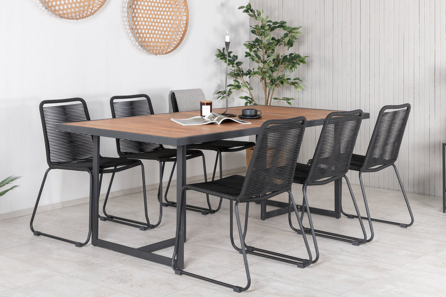 Eetgroep Khung met de stoelen Lindos 